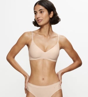 Sutien invizibil, fără armătură, Triumph Pure Micro N Bej