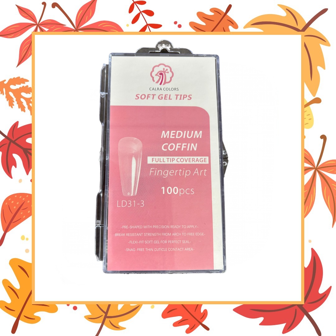 Tipsuri unghii Soft Tips pentru polygel 100 bucati LD31-3