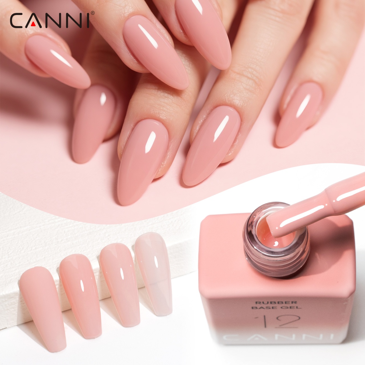 CANNI Rubber Base Coat 9ml – Hema Free, TPO Free #02 - 2 | YEO