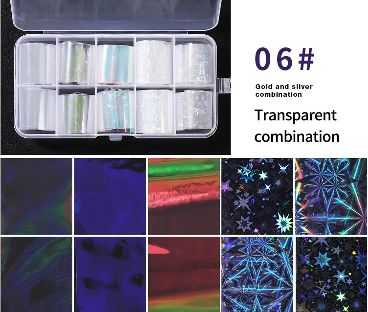Set 10 folii transfer model 06(alb)