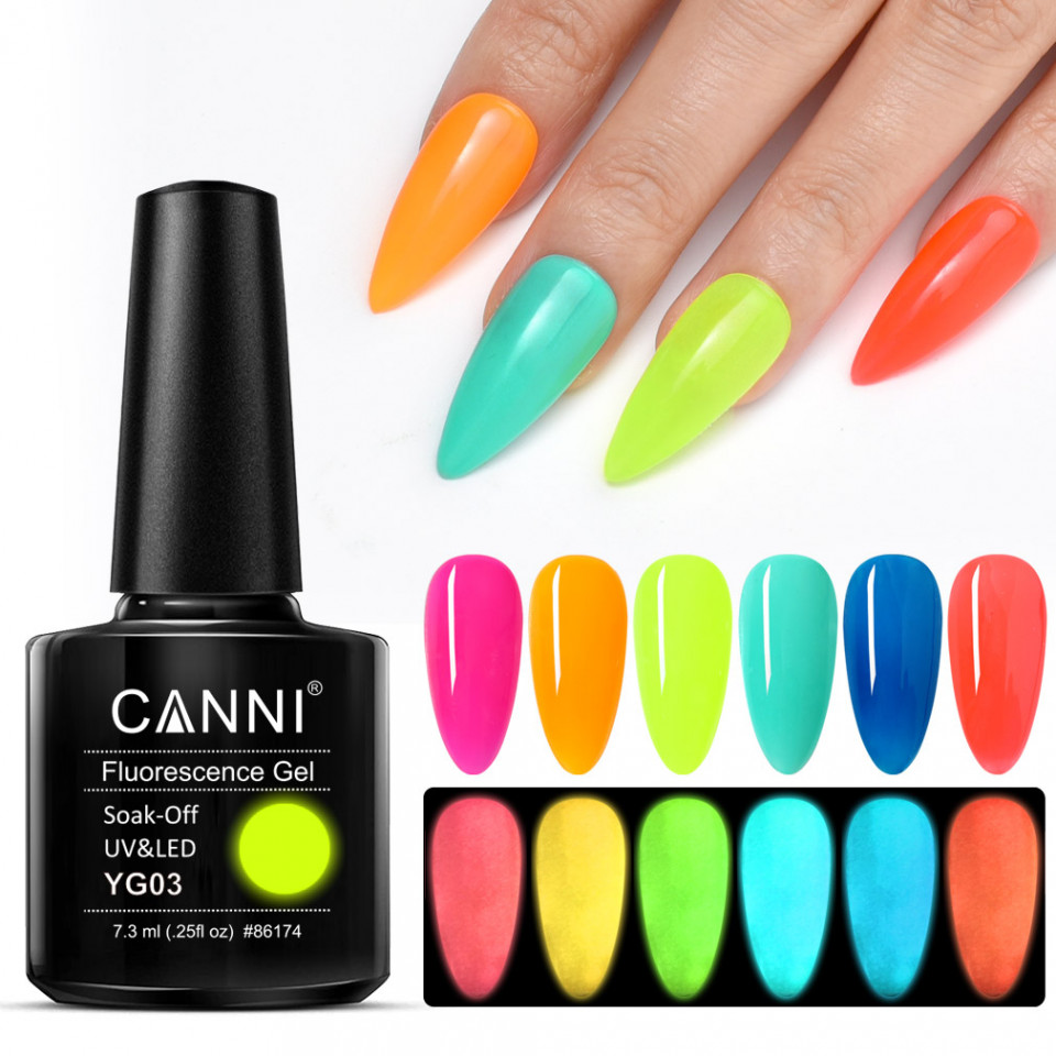 Oja Semipermanenta CANNI Fluorescenta YG-01 - 2 | YEO
