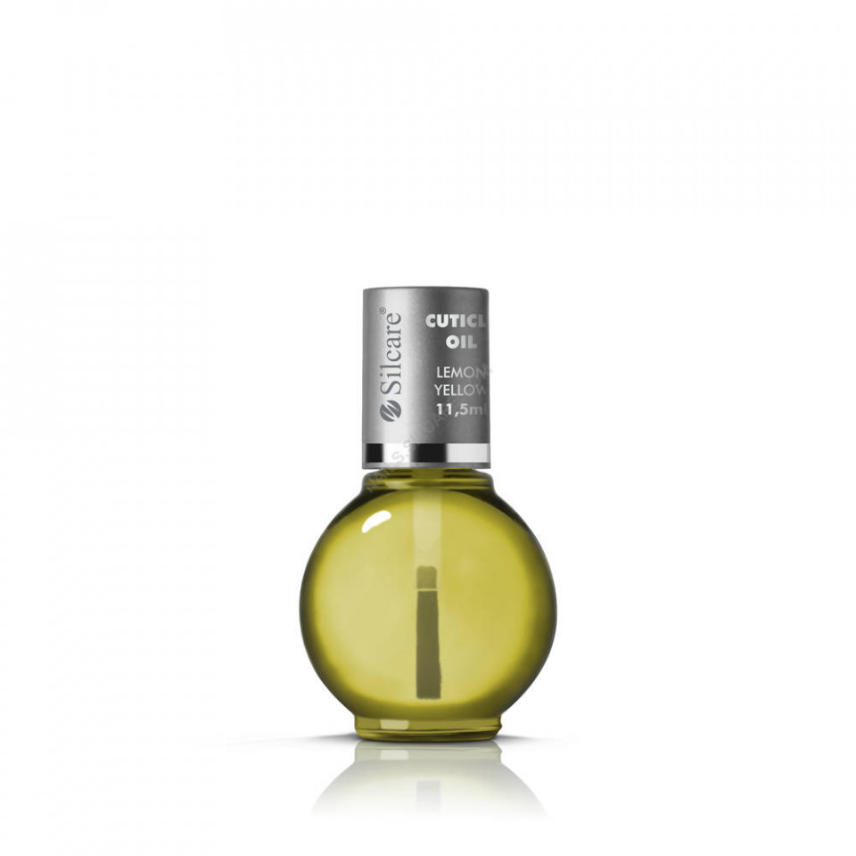 Ulei Cuticule cu pensula 11.5ml Base One Silcare Lemon Yellow