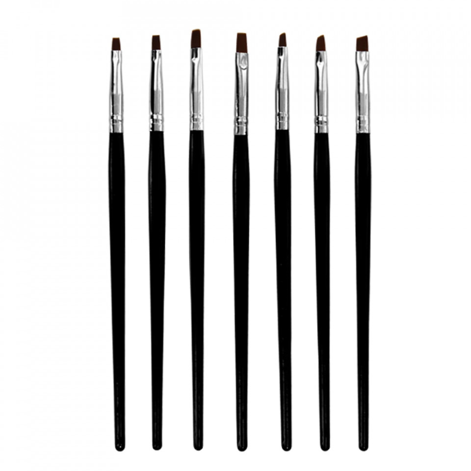Pensule gel set 7 maner negru