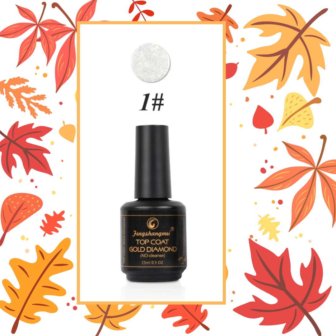 Top Coat Gold Glitter #1 FSM No Cleanse 15ml