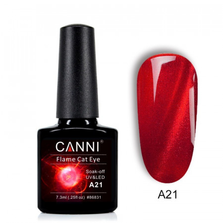 Oja Semipermanenta CANNI 3D Flame Cat Eyes A21 - Img 3