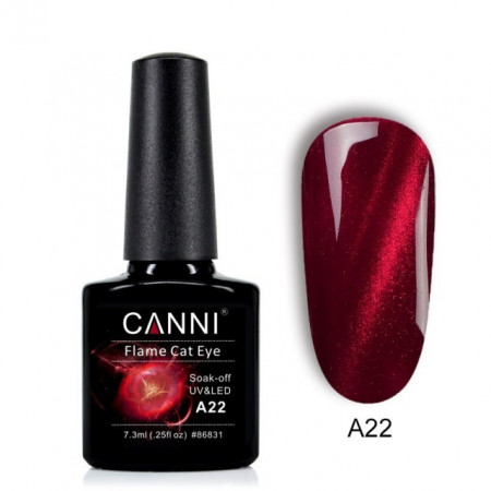 Oja Semipermanenta CANNI 3D Flame Cat Eyes A22 - Img 3