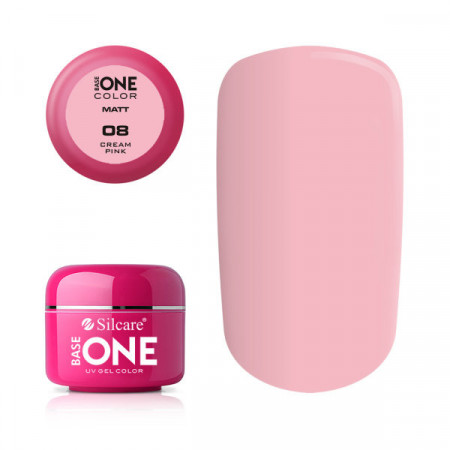 Gel uv Color Base One Silcare Matt Cream Pink 08