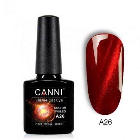 Oja Semipermanenta CANNI 3D Flame Cat Eyes A26 - Img 3
