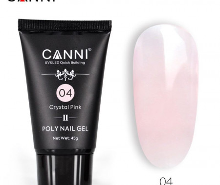 Poly nail gel Canni new formula Crystal Pink 04 45g