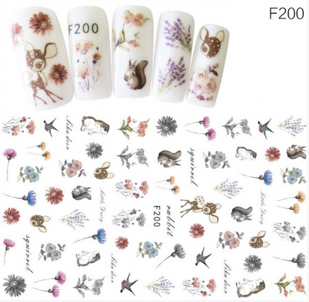 Stiker pentru unghii autoadeziv 12*8cm -F200