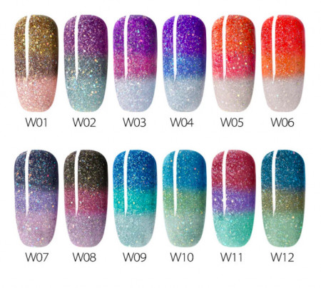 Gel color CANNI Gliter Termo 5ml W12 - Img 2