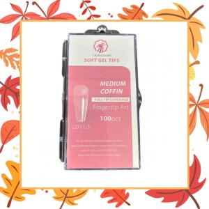 Tipsuri unghii Soft Tips pentru polygel 100 bucati LD31-3