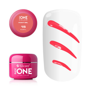 Gel UV Color Base One Silcare Paint Coral 15