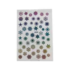 Decoratiuni unghii motive de craciun Model 9*6 cm A034