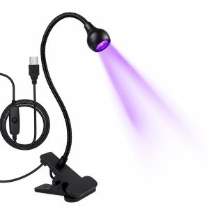 Lampă LED UV pentru unghii, 5W, cu clemă și braț flexibil