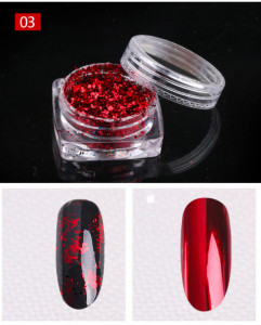Pudra cu Efect de Oglinda Platinum F407-03 RED - Img 2
