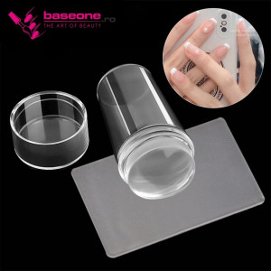 Set Stampila Burete Silicon+Racleta transparenta - Img 2