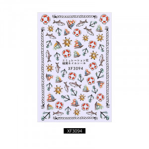 Decoratiuni unghii motive acvatice Model 9*6 cm XF3094