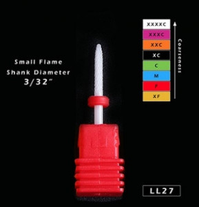 Capat freza ceramic cuticule subțire Small Flame F
