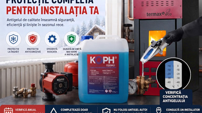 ANTIGEL PENTRU CENTRALE ȘI INSTALAȚII SOLARE: CÂND SE VERIFICĂ, CUM SE COMPLETEAZĂ ȘI CE TREBUIE SĂ ȘTII