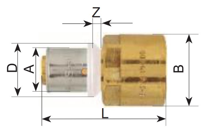 Mufa HERZ PRESS 32 x 1I pentru teava multistrat