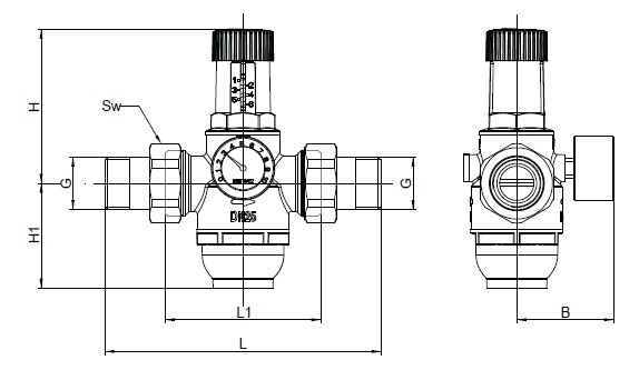 Reductor presiune HERZ FE-FE 2