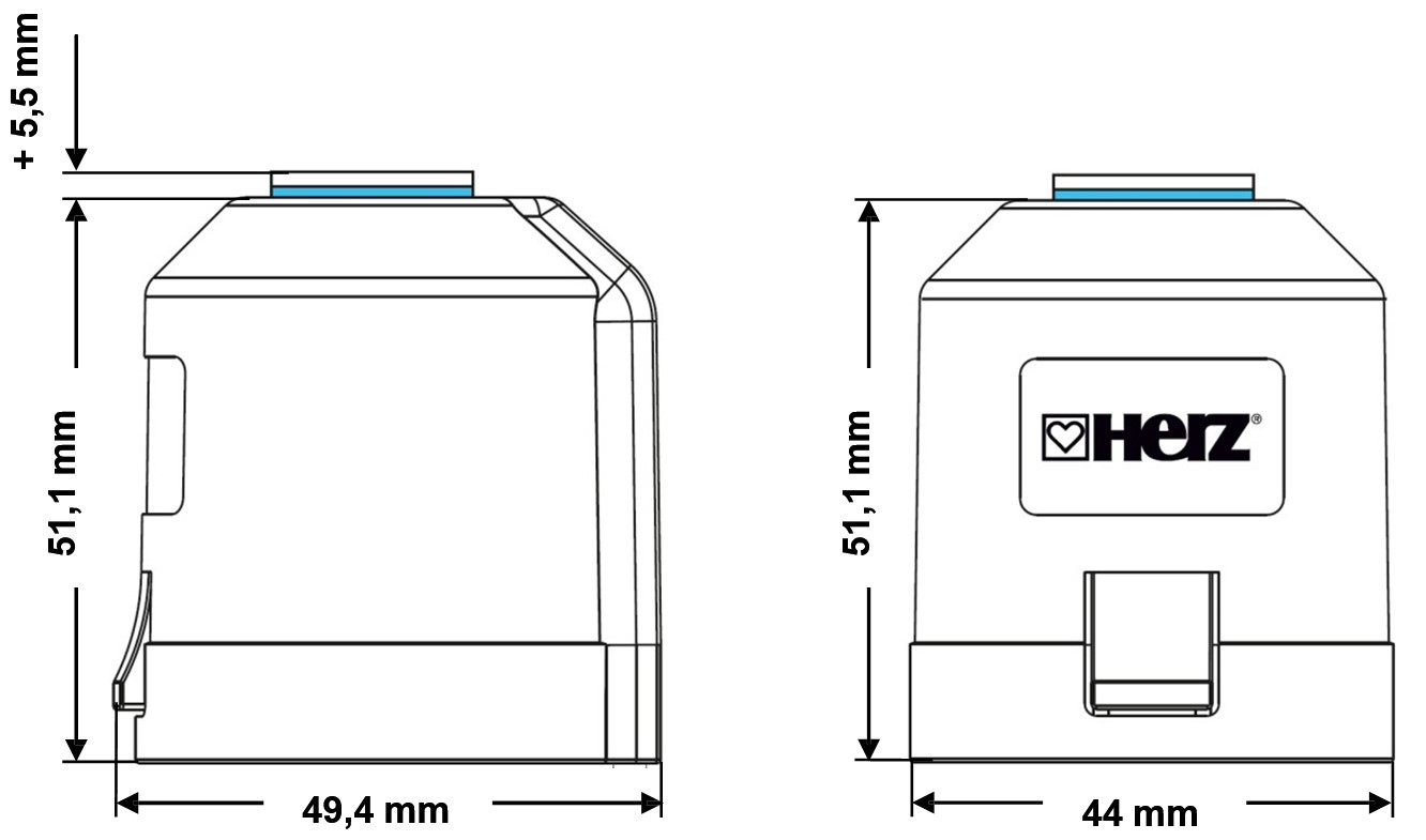 Termomotor HERZ M28 x 1.5, 230 V, 50 Hz, pentru control on-off Project