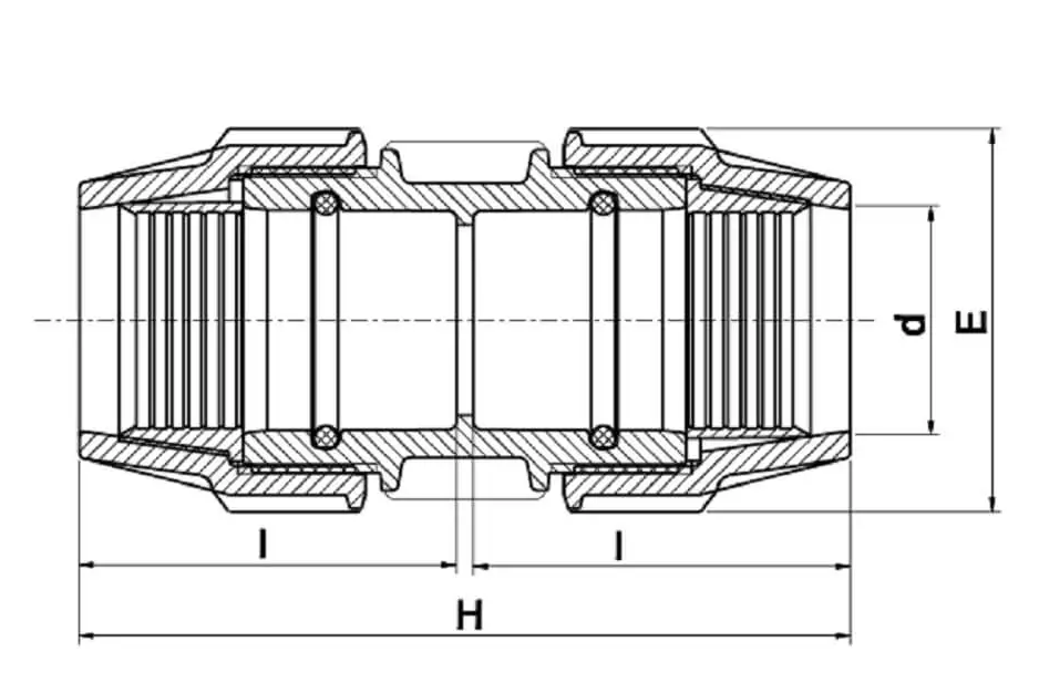 Mufa PEHD, Ø20 mm, PN16