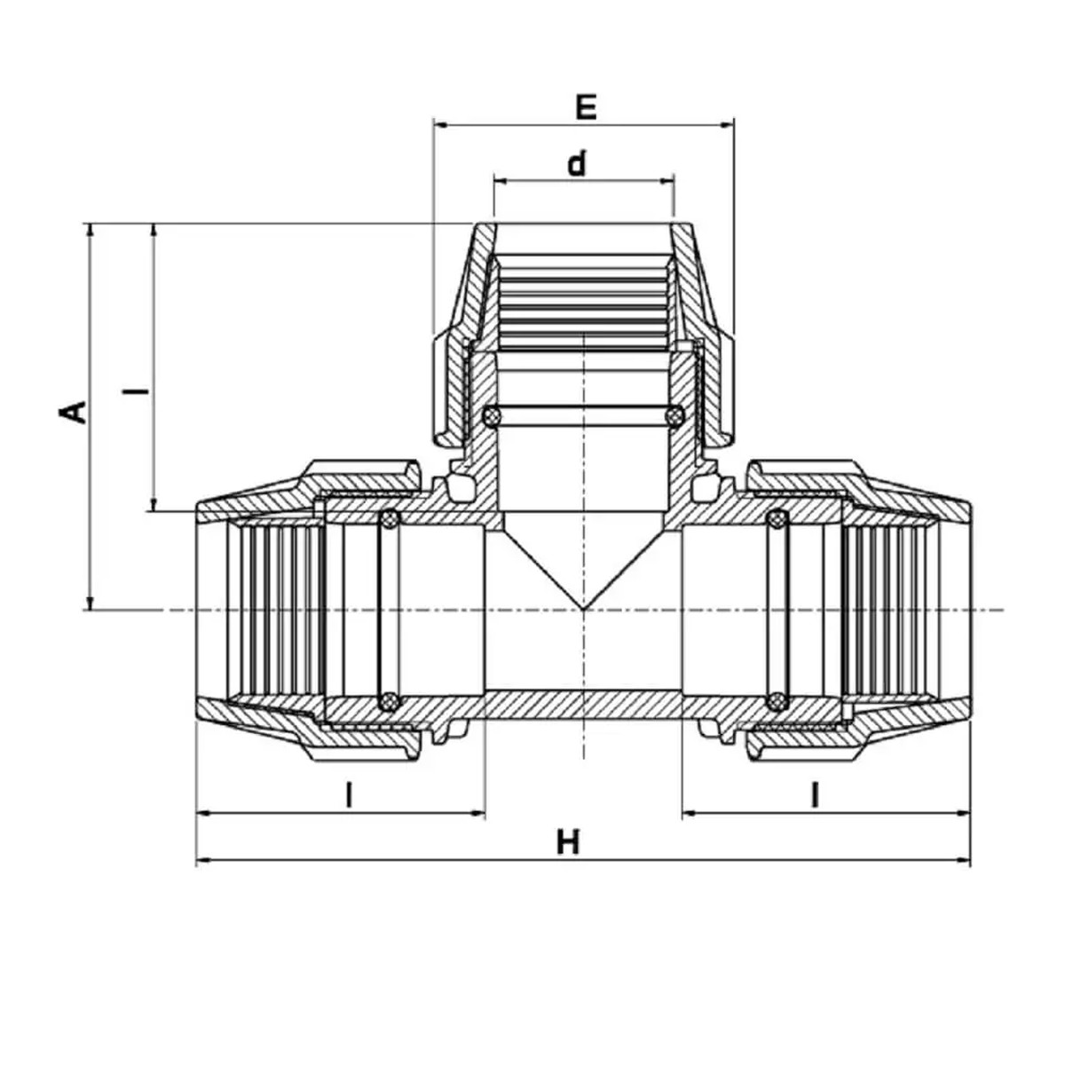 Teu PEHD, Ø32 mm, PN16