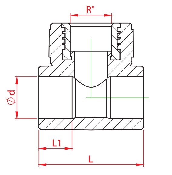 Teu PPR alb, Ø32-1/2 I-32