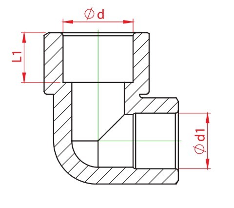 Cot teava PPR alb, Ø25 - Ø20 mm, 90 grade, PN25