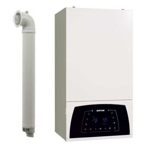 Centrala termica pe gaz in condensare Motan Condens Plus 100 C38GC25V1, 25 kW, incalzire si ACM, raport de modulare 1:10, grup hidraulic din bronz, Filtru antimagnetita, Kit evacuare inclus