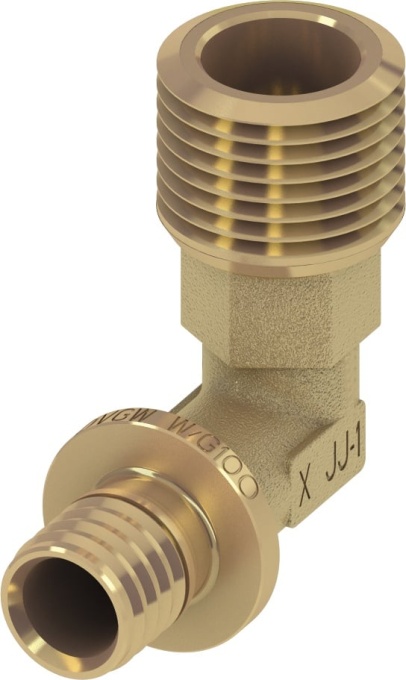 Cot cu filet exterior TECEflex, alamă standard, 20 x FE 1/2", 767520