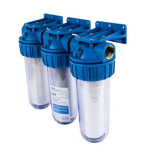 Filtre EVERLINE pentru apa si cartus bumbac 7", iesire 1", set 3 bucati