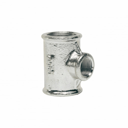 Teu redus zincat GEBO, FFF Ø3/4"- 1/2" - 3/4"