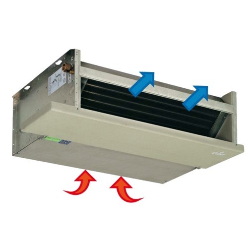 Ventiloconvector necarcasat montaj orizontal CLINT VXI/IO 124 racire 1.6 kW incalzire 2.0 kW debit aer 389 mc/h