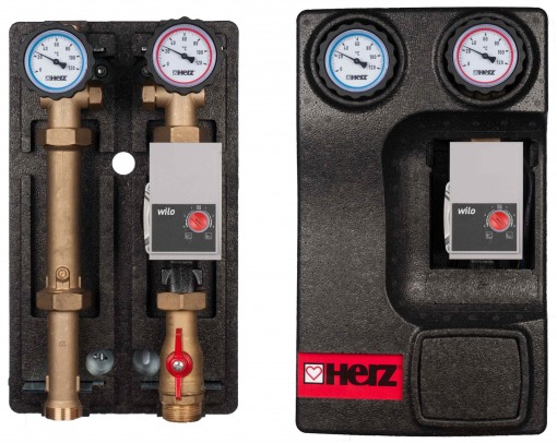 Grup pompare Pumpfix DIRECT HERZ, DN 25, cu pompa pentru incalzire in pardoseala