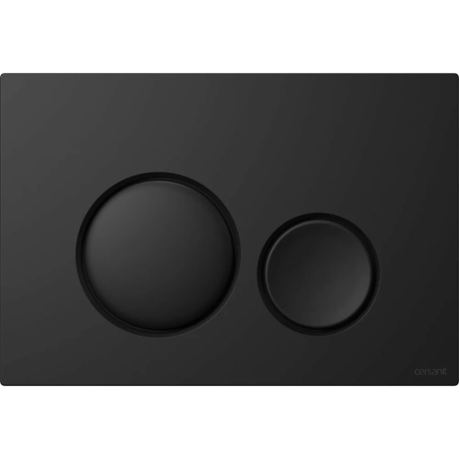 Clapeta actionare rezervor WC incastrat, Cersanit Luna K97-451, Negru, 15 x 22 x 0.9 cm