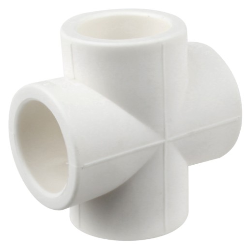 Cruce teava PPR alb, Ø20, PN25