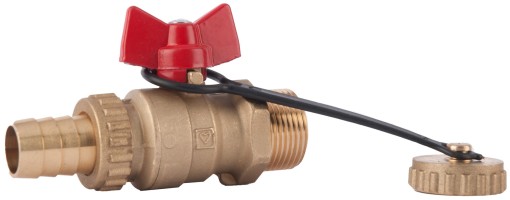 Robinet cu bila HERZ de golire FE Ø 1/2" nr. 2, actionare fluture