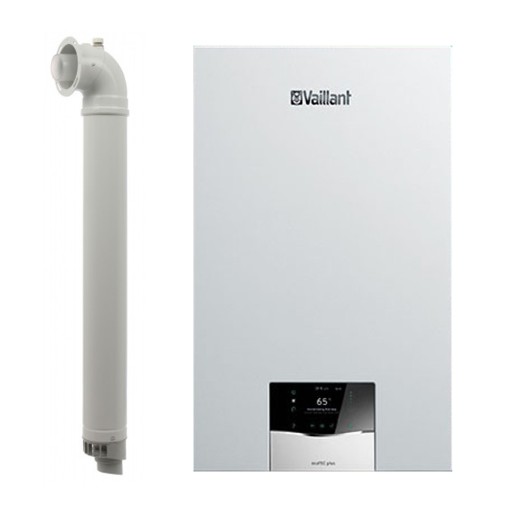 Centrala termica pe gaz in condensare Vaillant ecoTEC plus VUW 36CS/1-5, 33.3 kW, incalzire si ACM, Kit de evacuare inclus
