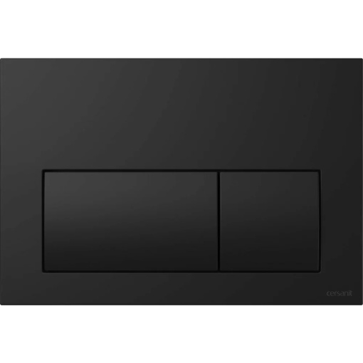 Clapeta actionare rezervor WC incastrat, Cersanit Presto II, K97-510, Negru Mat, 15 x 22 x 0.9 cm