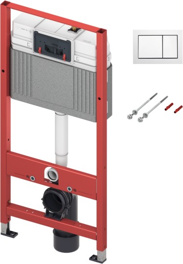 Set de WC cu rezervor Base, inclusiv clapeta cu dubla actionare TECEbase alba, inaltime de instalare 1120 mm, 9400400