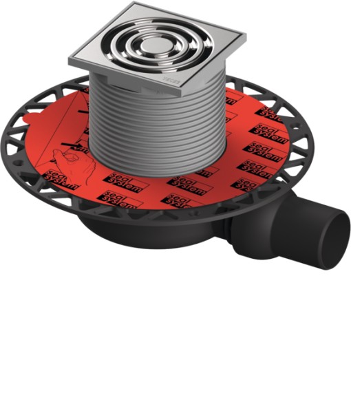 Set sifon scurgere TECEdrainpoint S 110 extra-plat, flansa universala Seal System