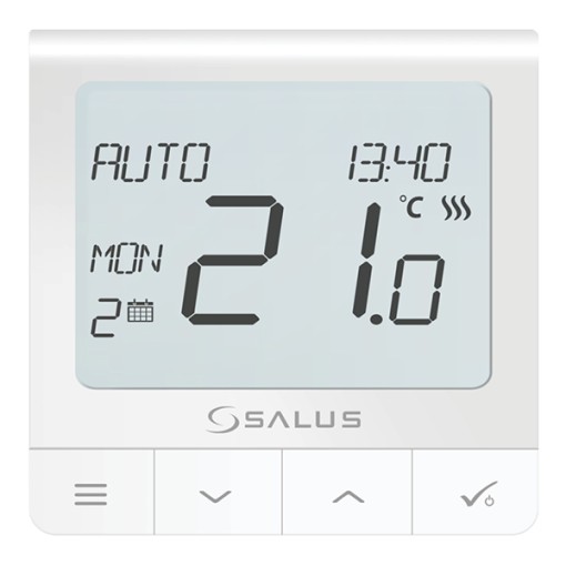Termostat de ambient pentru incalzire in pardoseala, Salus Quantum SQ610, Wireless control, afisaj digital, 230 V