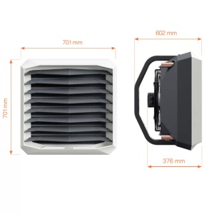 Aeroterma cu agent termic R1 AC 2 - 30 kW, tip motor AC, debit aer 5350 m³/h, 1-4-0107 - Img 3