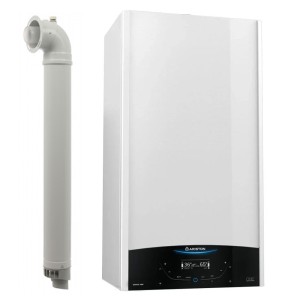 Centrala termica pe gaz/GPL in condensare Ariston Genus One 35 kW, incalzire si ACM, Kit evacuare inclus