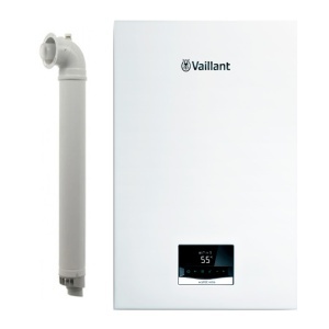 Centrala termica pe gaz in condensare Vaillant ecoTEC Intro VUW 24/28 AS/2-1, 24 kW, IPX5, Incalzire si ACM, Kit evacuare inclus