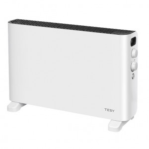 Convector de podea Tesy CN 207 ZF W, 4 optiuni de setare a caldurii: 1000/2000 W + ventilator, termostat, functie turbo, Alb