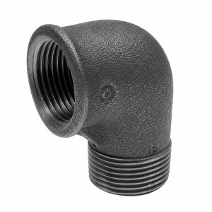 Cot negru pentru gaz 90° Nr. 1, FI-FE, 1/2", KOPH